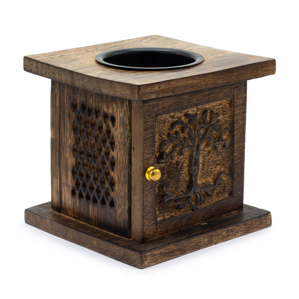 Large Mango Box Burner - Tree of life - view 4