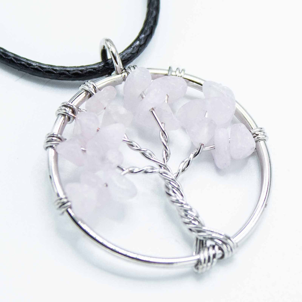Tree of Life Pendant - Rose Quartz - view 4