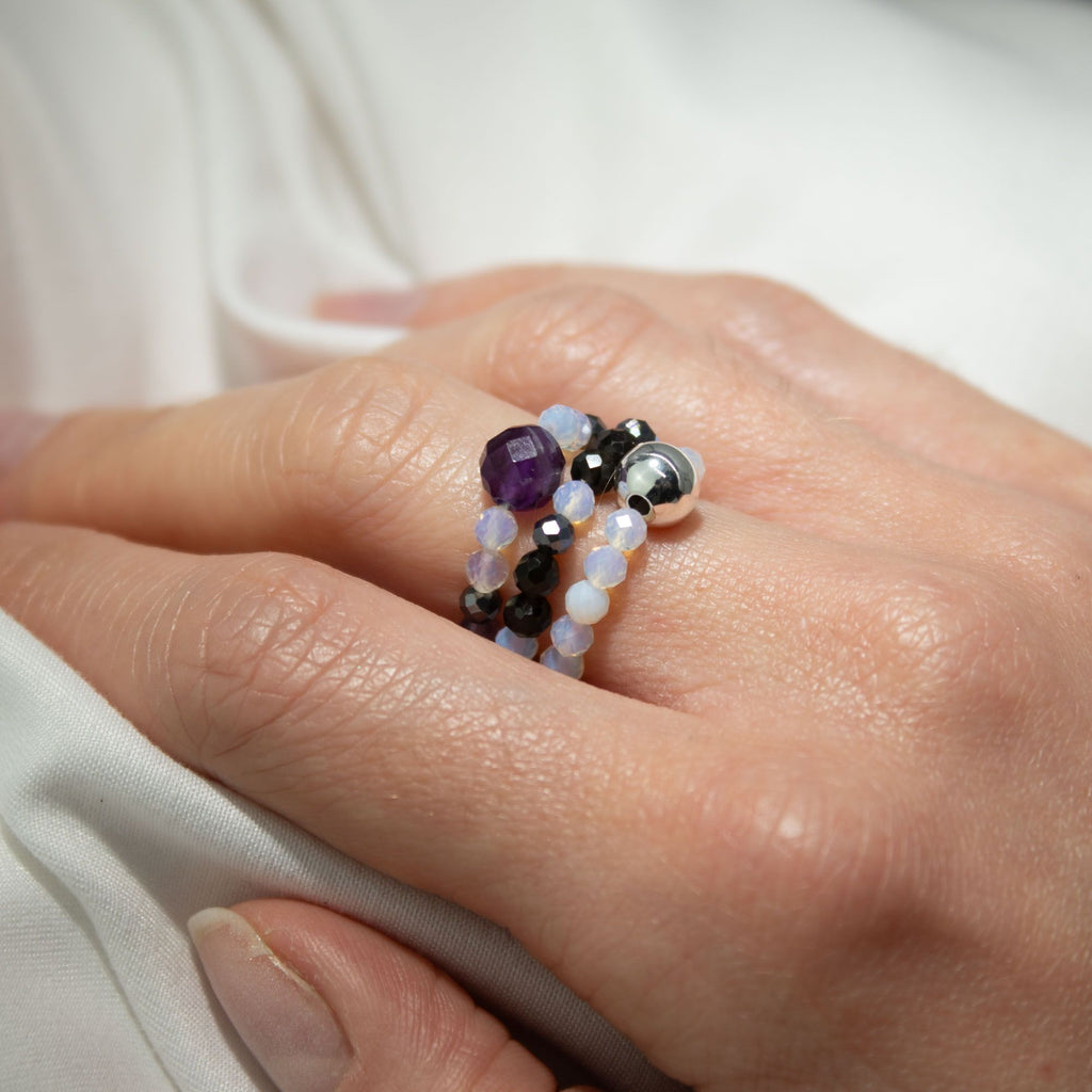 Nymph Spirit Gemstone Ring Set - Full Moon - view 8