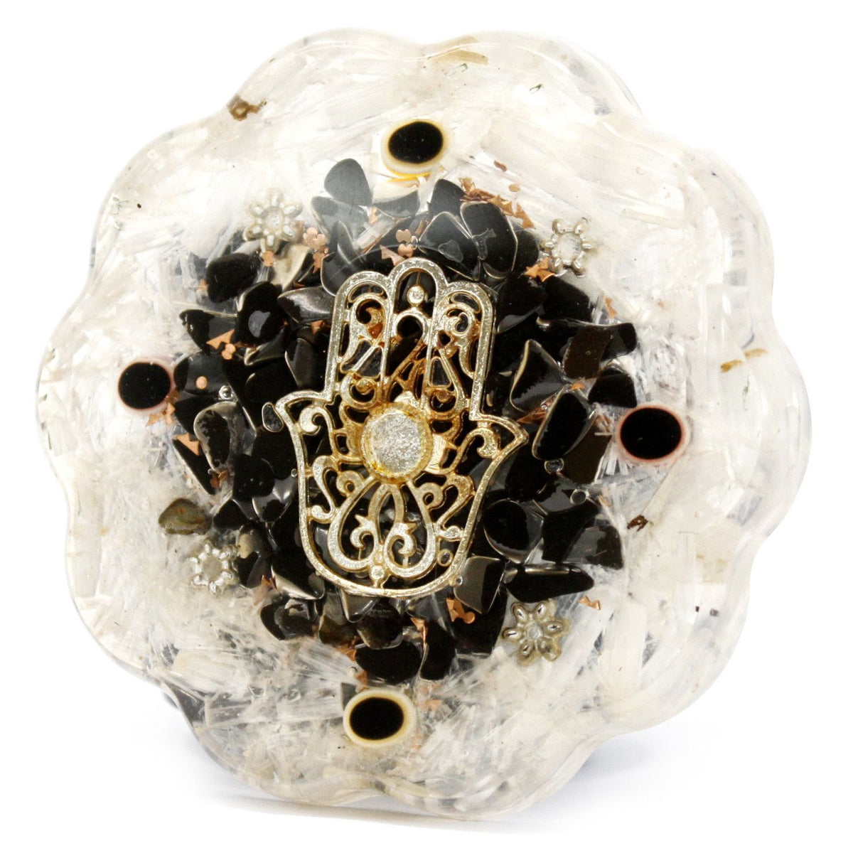 Orgonite Desk Power Packs - Hamsa with Sellonite - Med - view 2