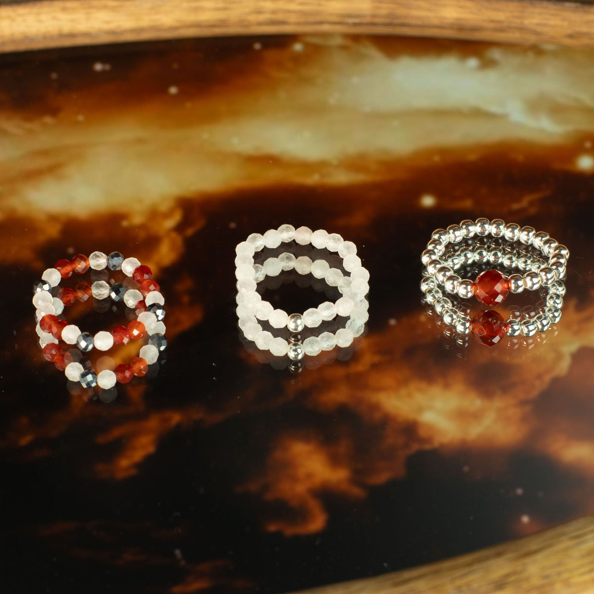 Nymph Spirit Gemstone Ring Set - Love & Flame - view 5