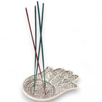 Polished Aluminium Lrg Hamsa Incense Holder - view 3