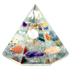 Orgonite Pyramid - Seven Sided, Gemstone Wisdom Tree