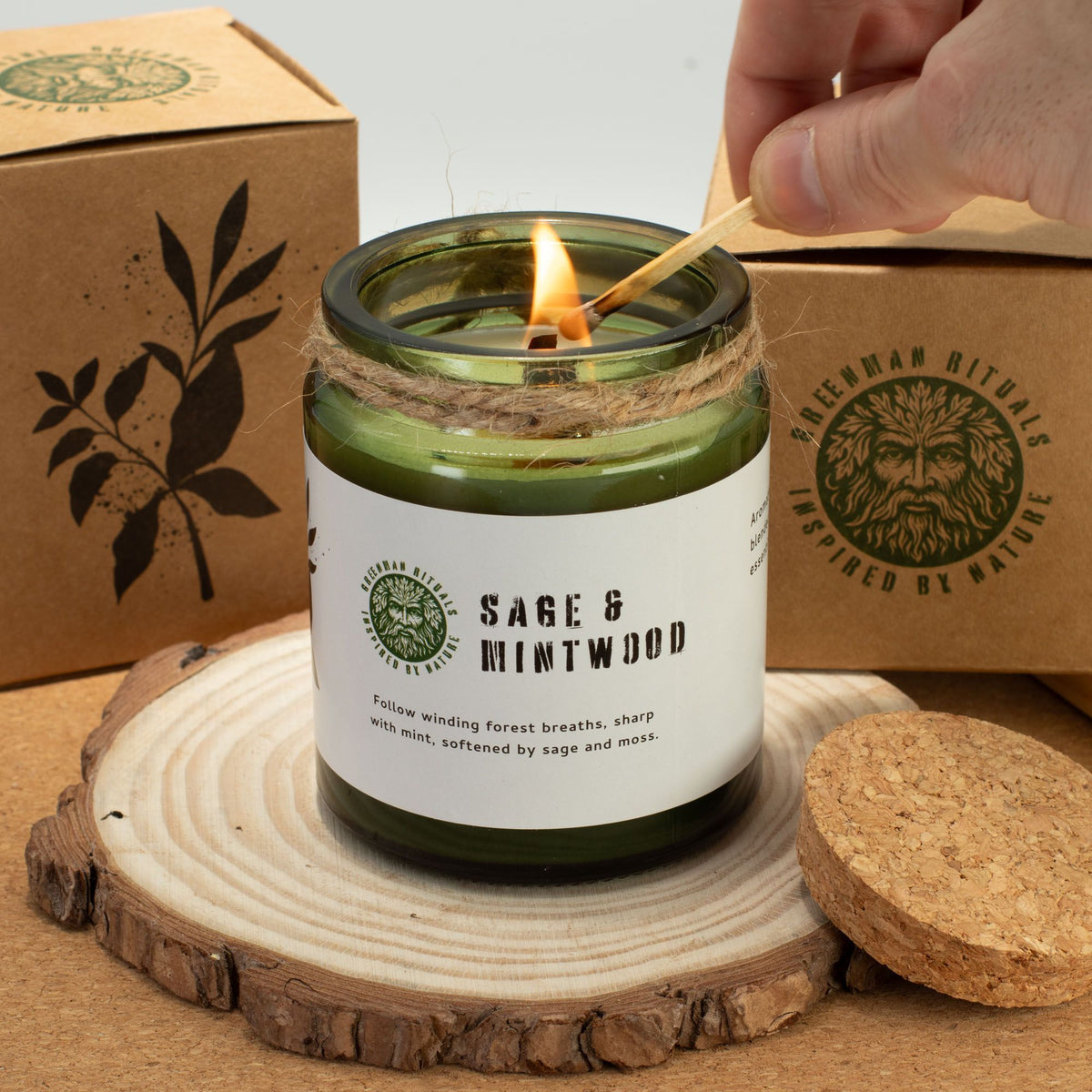 Greenman Woodwick Soy Candle - Jasmine Glade - view 7
