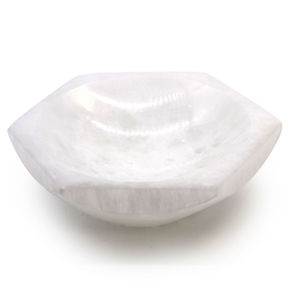 Selenite Hex Bowl - Large