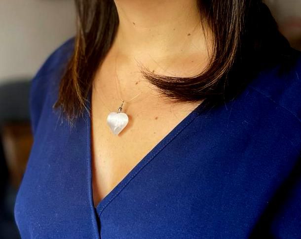 Selenite Heart Pendant - view 5