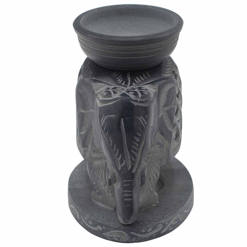 Soapstone Oil Burner - Standing Elephant - view 2