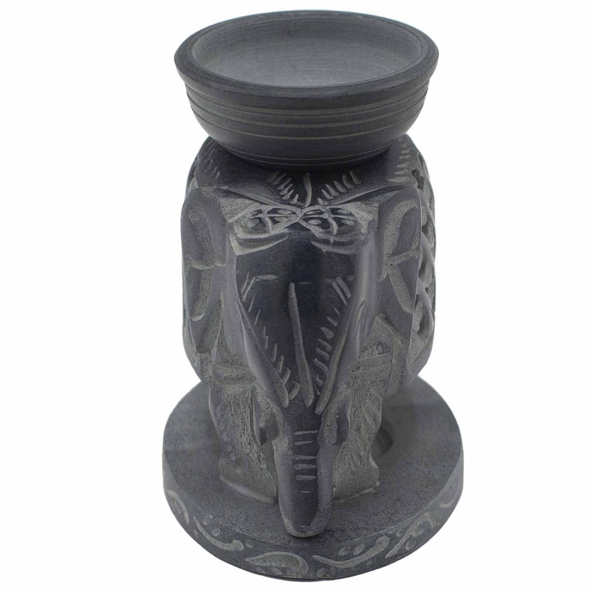 Soapstone Oil Burner - Standing Elephant - view 2