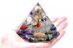 Orgonite Pyramid - Seven Sided, Gemstone Wisdom Tree - view 2