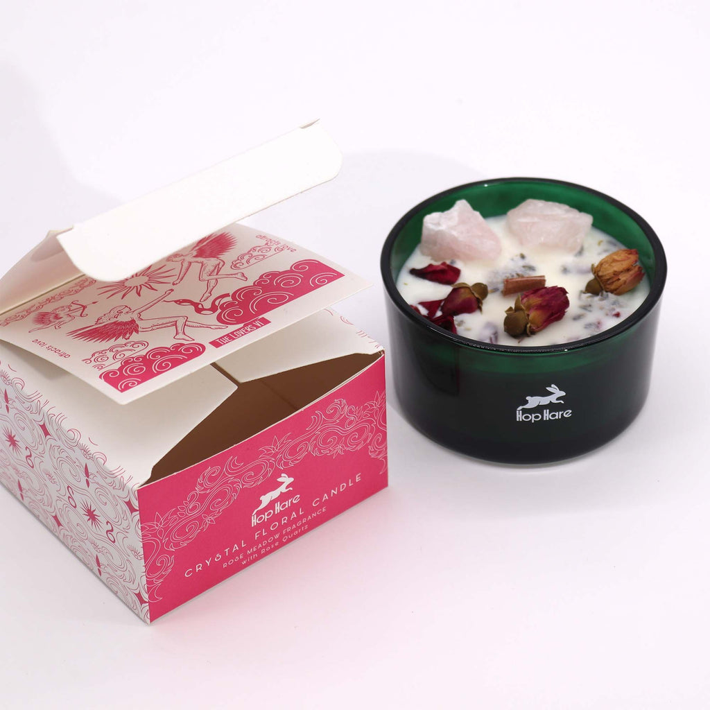Hop Hare Crystal Magic Flower Candle - The Lovers - view 2