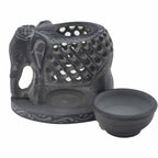 Soapstone Oil Burner - Standing Elephant - view 3