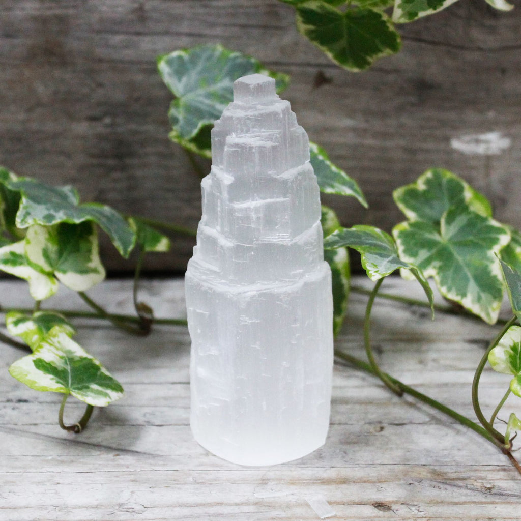 Natural Selenite Tower - Small
