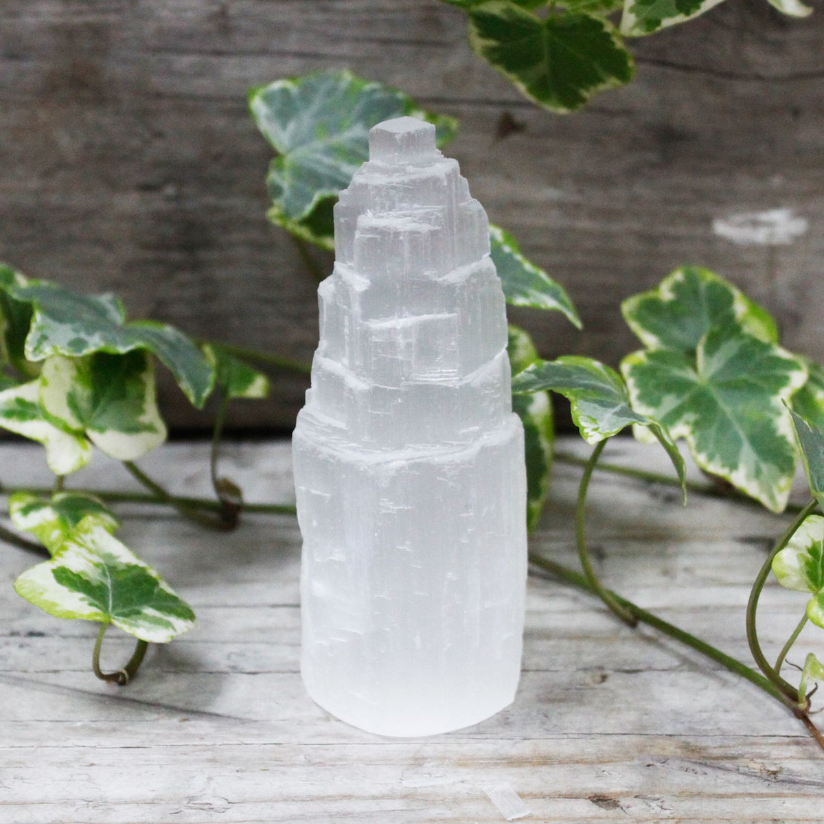 Natural Selenite Tower - Small