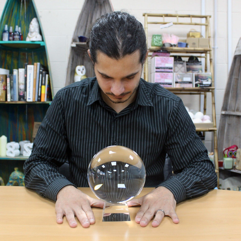Crystal Ball on Stand - 6 Inch