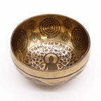 Tibetan Singing Bowl - Engraved Bodhi Tree Buddha - view 2