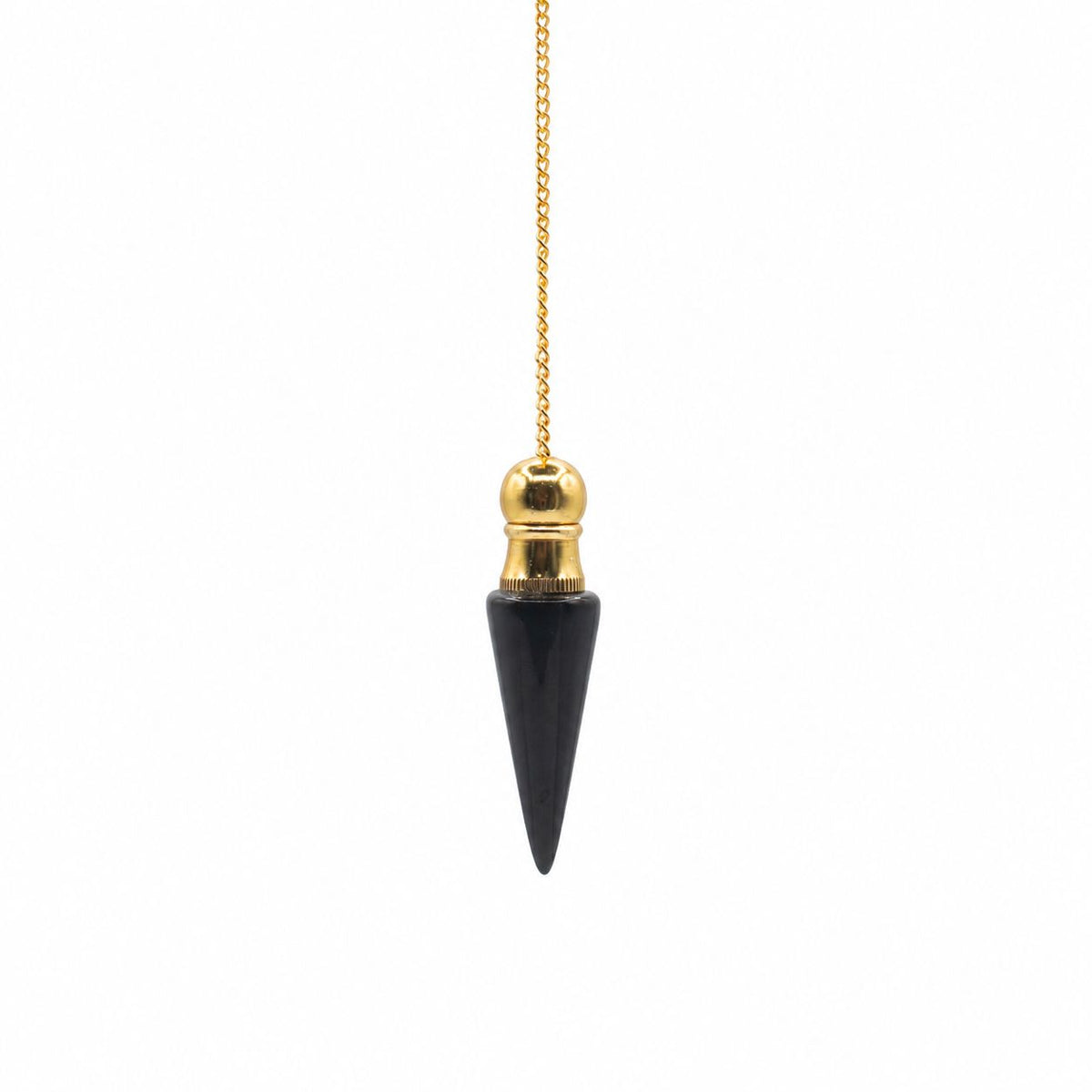 Secret Cavity Discovery of Truth Pendulum - Black Agate - Gold Plated - view 2