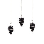 Raw Gemstone Pendulum - Black Agate - view 2