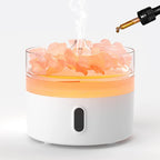 Himalayan salt aroma diffuser with a flickering flame effect night light - view 4