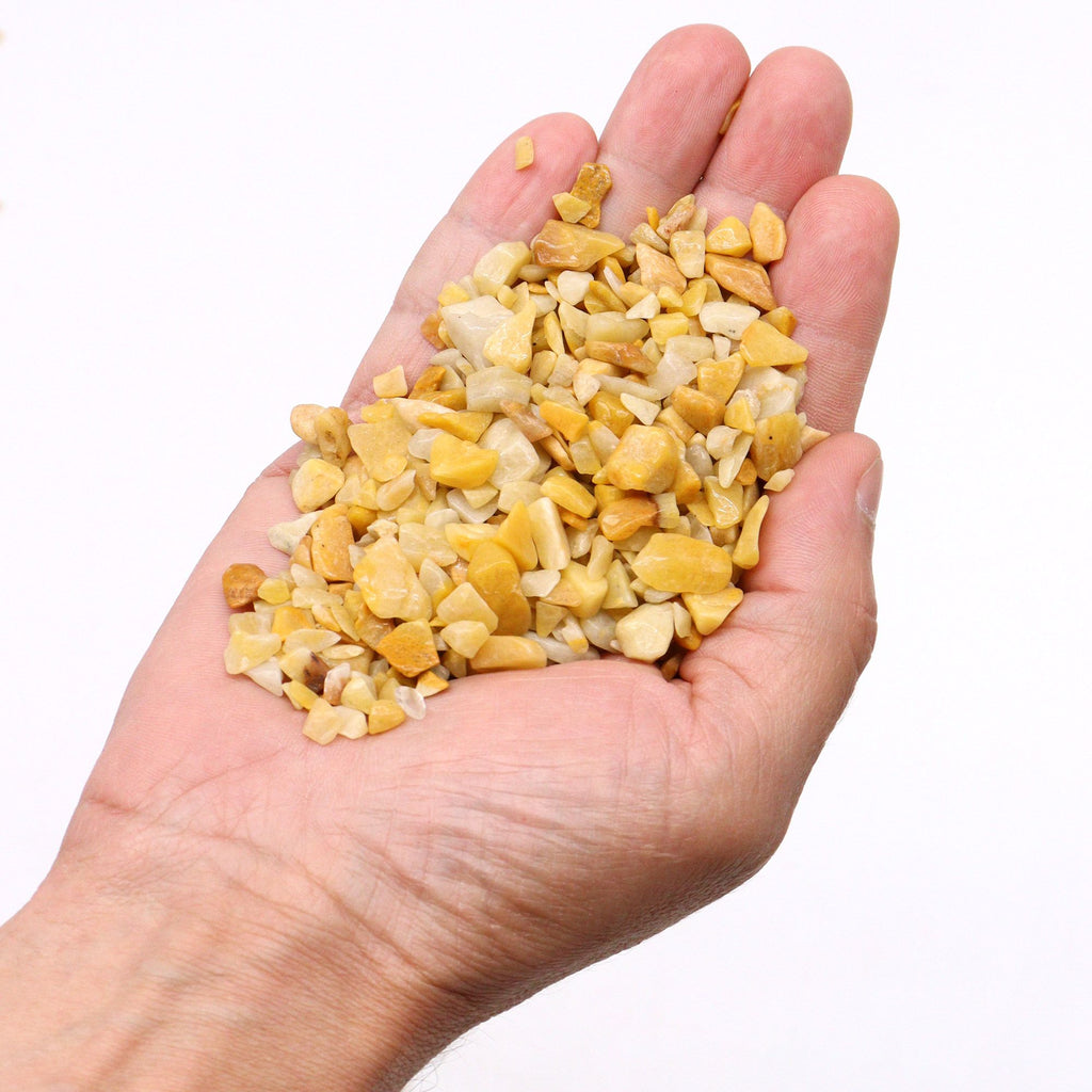 Golden Quartz Chips Gemstone Chips Bulk - 1KG