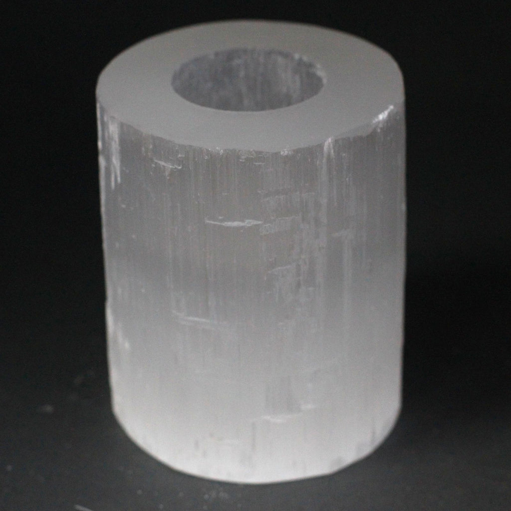 Selenite Cylinder Candle Holder - Small
