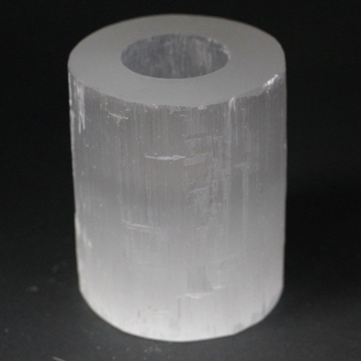 Selenite Cylinder Candle Holder - Small