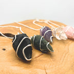 Raw Gemstone Pendulum - Moss Agate - view 2