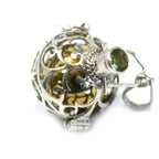 Silver angel bell pendant in the Romance design on a neck cord - view 3