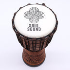 Medium rope tuned djembe drum, hand-carved jackfruit body, Soul Sound head - view 3