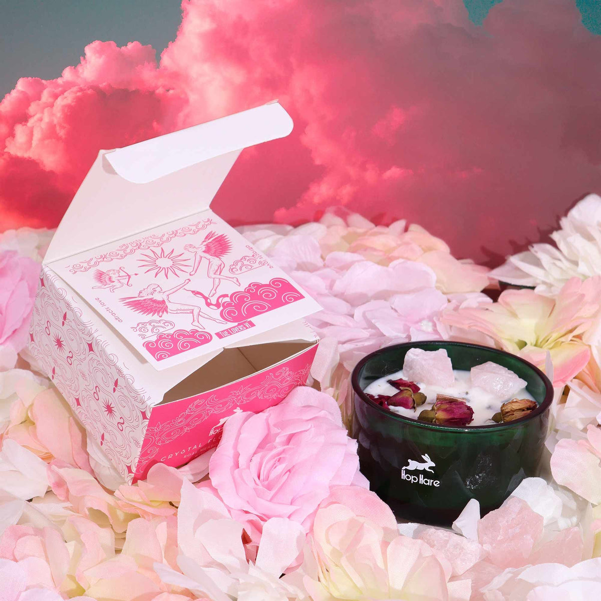 Hop Hare Crystal Magic Flower Candle - The Lovers - view 5