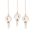 Stellar Gateway - Two Piece Spinning Merkaba Star in Copper Pendulum - Clear Quartz