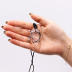 Laced Gemstone Teardrop Pendant - Rock Quartz - view 2