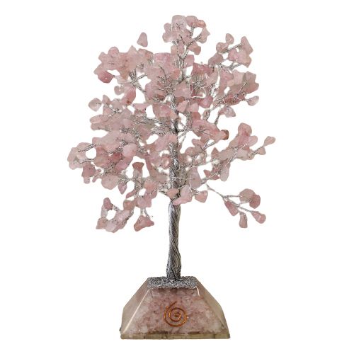 Gemstone Tree with Orgonite Base - 320 Stone - Rose Quartz - view 3