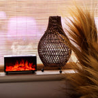 Flame effect aroma diffuser with birdsong in black - view 10