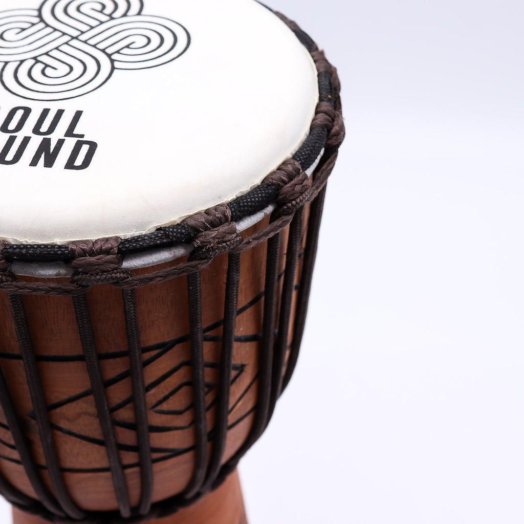 Medium rope tuned djembe drum, hand-carved jackfruit body, Soul Sound head - view 2