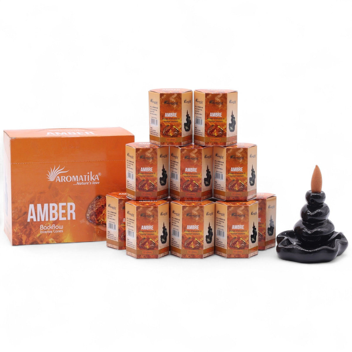 Pack of 10 Masala Backflow Incense - Amber - view 2