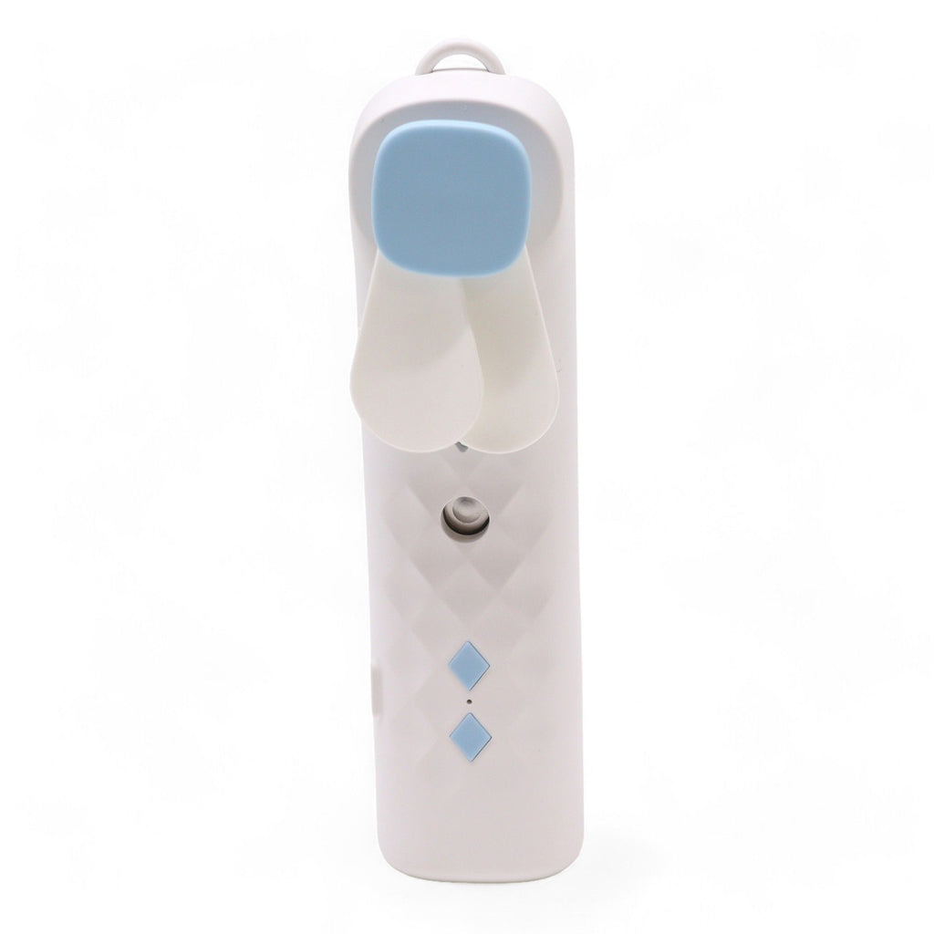 White handheld nano mist face fan and spray, USB rechargeable - view 3