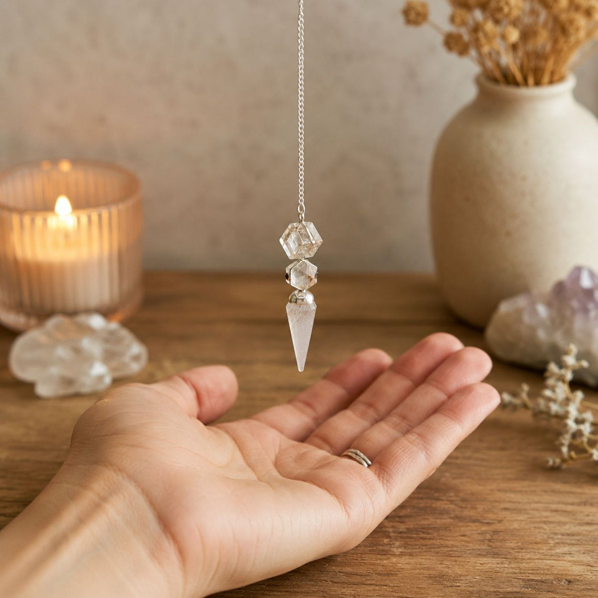 The Architect of Clarity - Three Piece Pendulum - Crystal Quartz - view 3