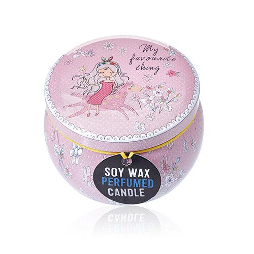Art Tin Candle - Assorted Design - Friendly Messages - Parma Violet - view 5