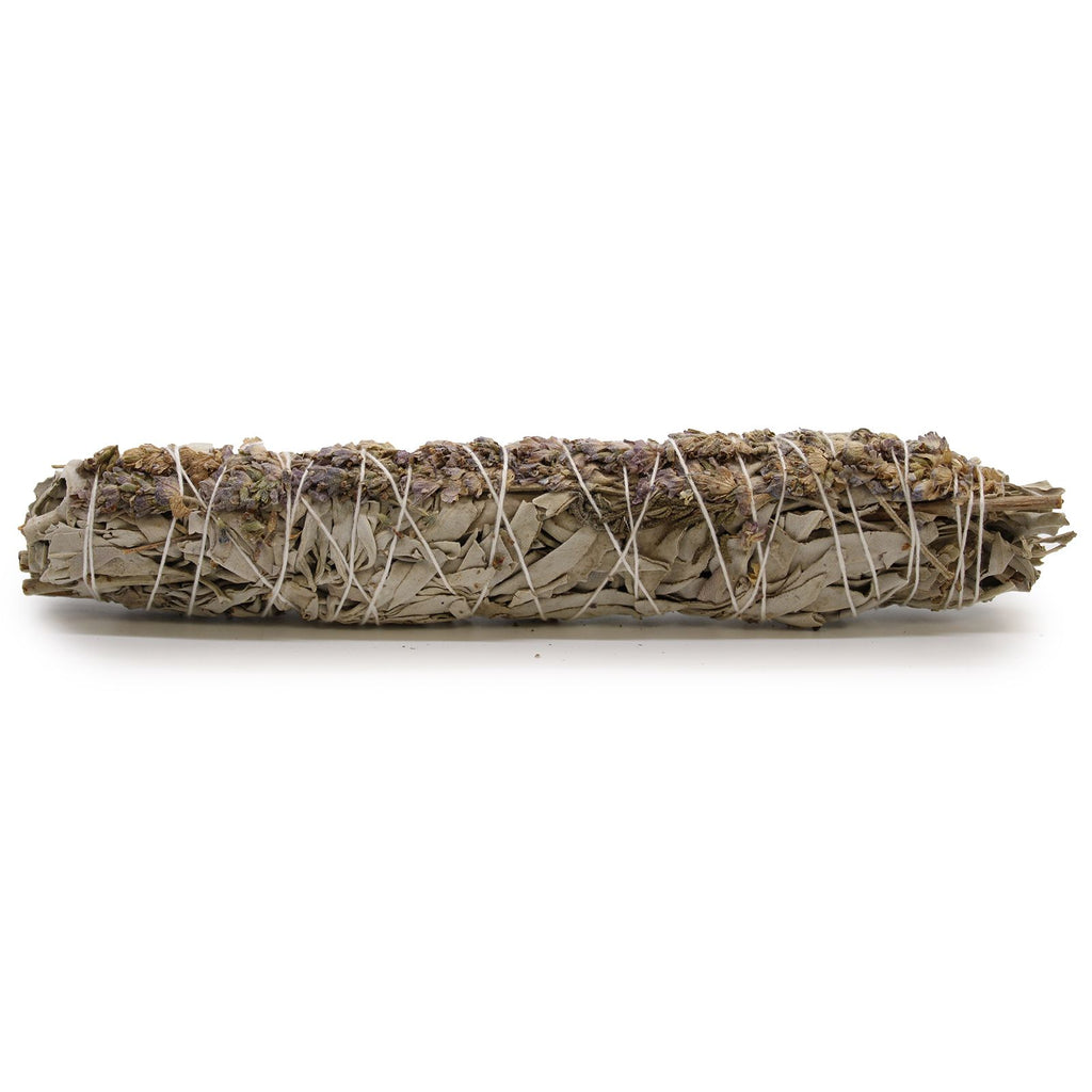 White Sage & Lavender Smudge Stick - Large, Individually Wrapped