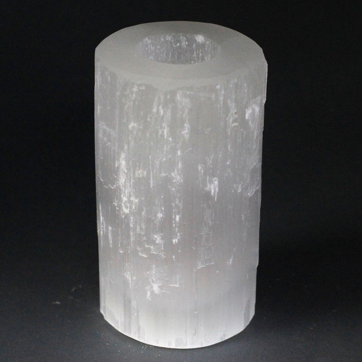 Selenite Cylinder Candle Holder - Medium