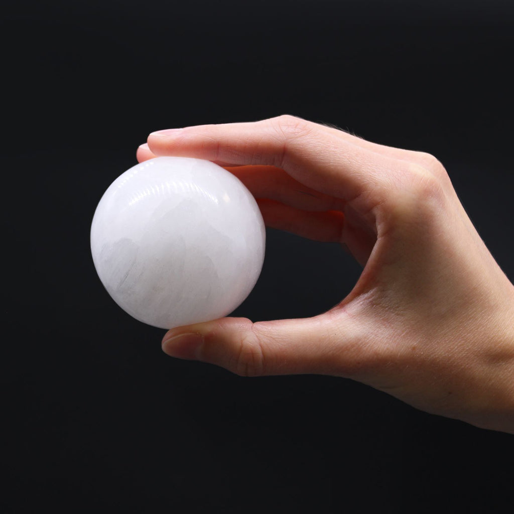 Selenite Sphere - view 3