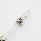 Axis of Grace Wand - Amethyst & Rose Quartz Spheres, Quartz-Style Stem - 12cm - view 4
