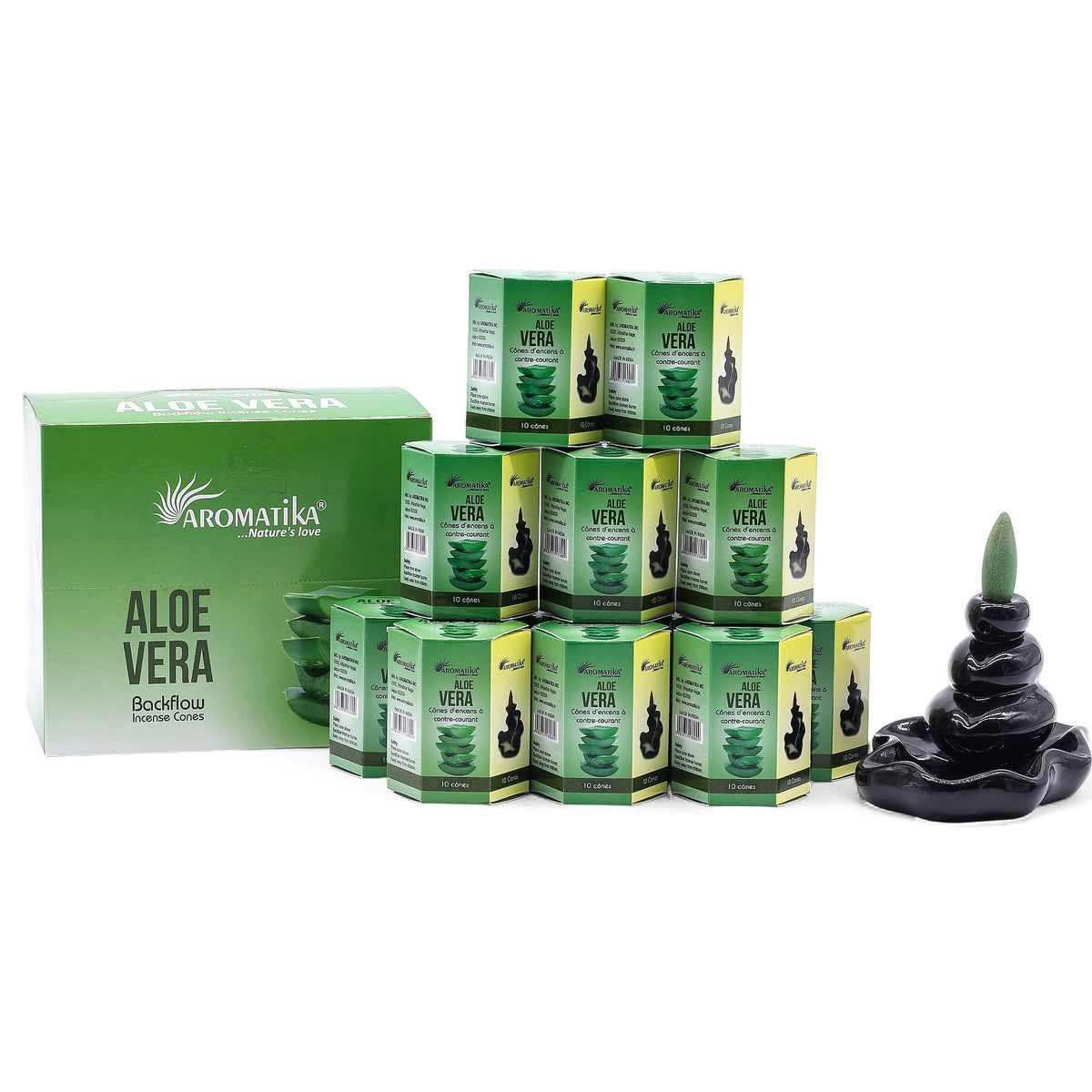 Pack of 10 Masala Backflow Incense - Aloe Vera - view 3