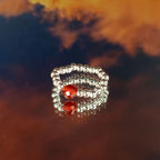 Nymph Spirit Gemstone Ring Set - Blood Moon - view 6