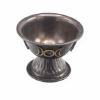 Copper Ritual Chalice - Triple Moon, Antique Finish