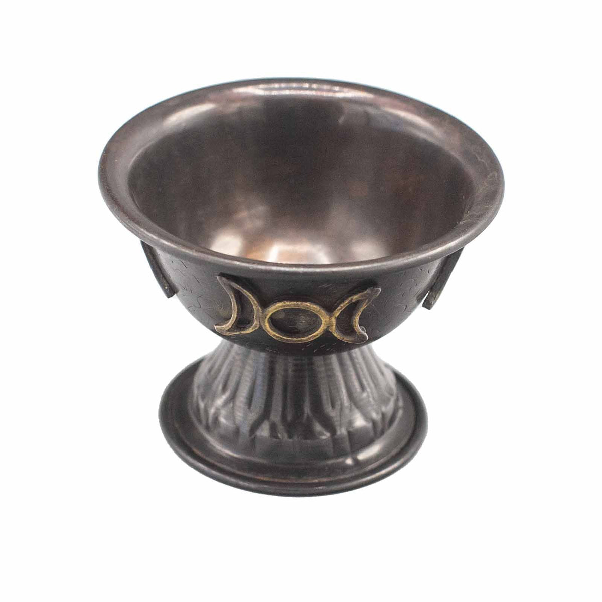 Copper Ritual Chalice - Triple Moon, Antique Finish