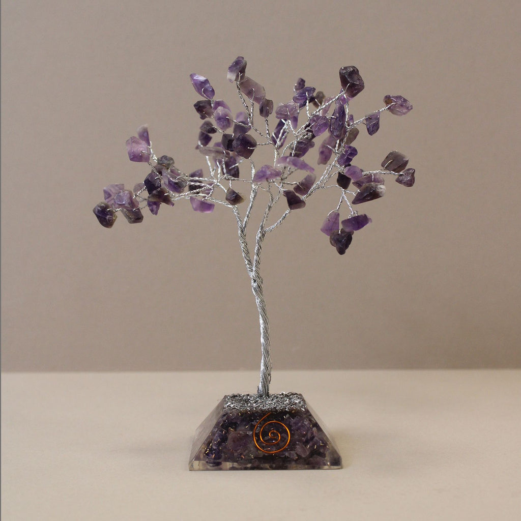 Gemstone Tree with Orgonite Base - 80 Stone - Amethyst - view 3