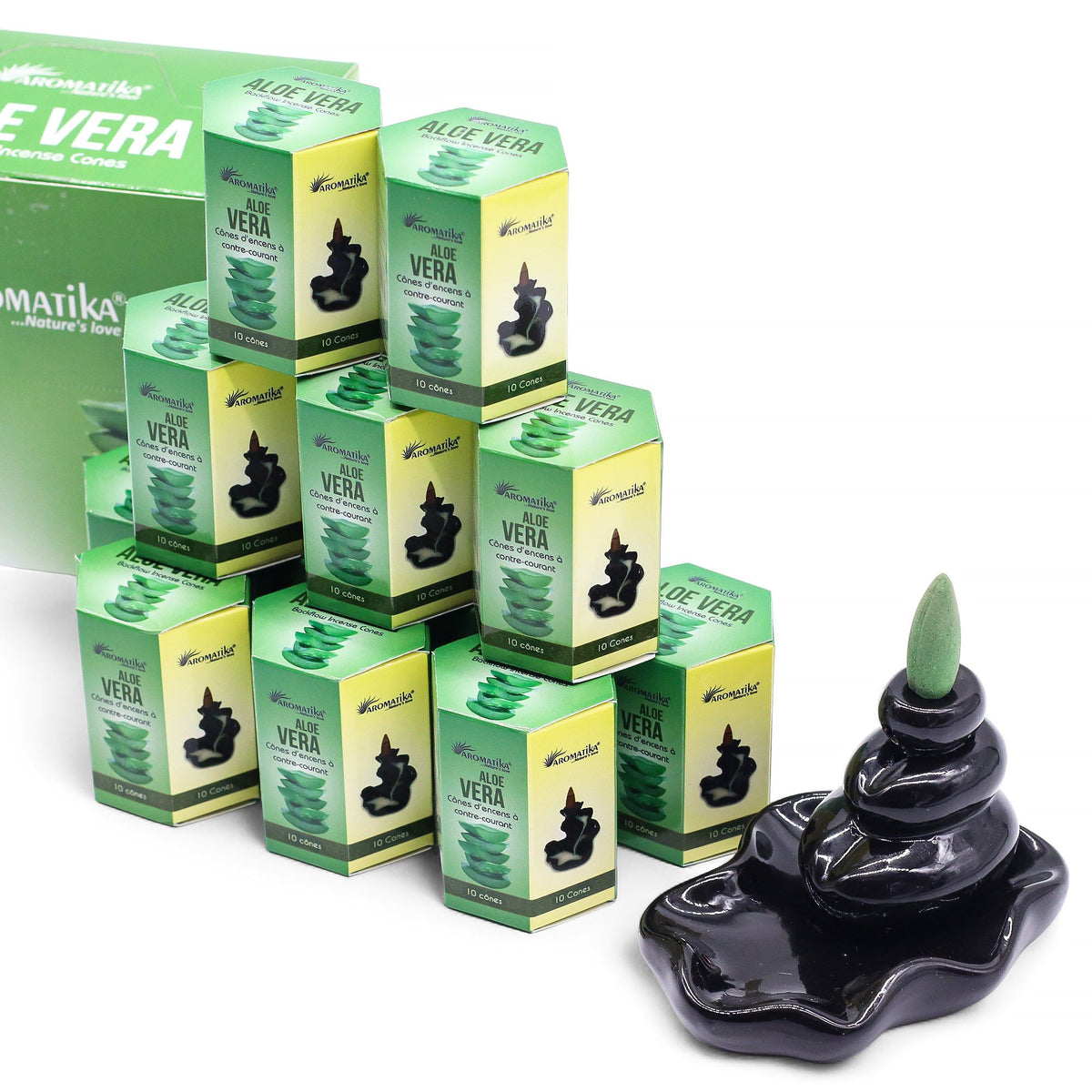 Pack of 10 Masala Backflow Incense - Aloe Vera - view 4