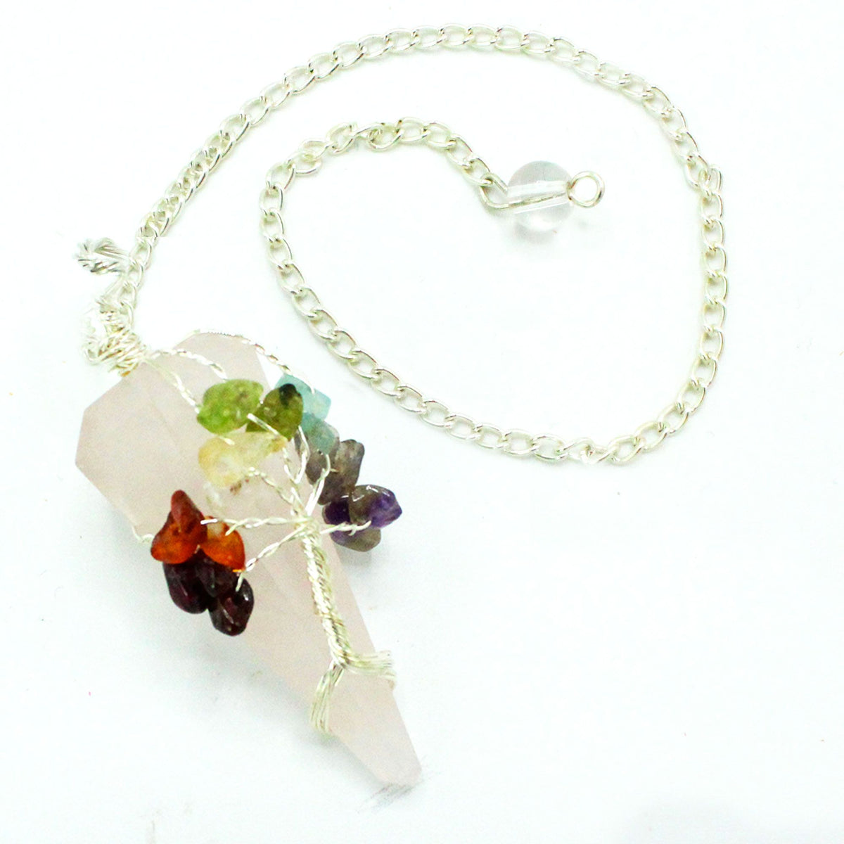 Magic Pendulum - Seven Chakra - Rose Quartz - view 2