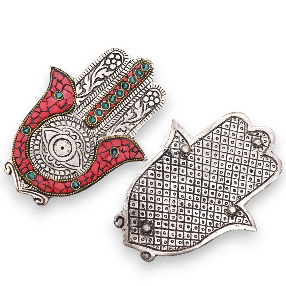 Red & Green Small Hamsa Incense Holder - view 3